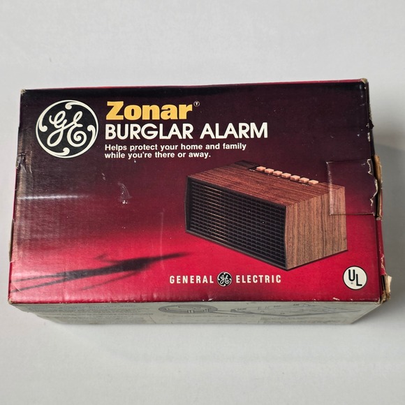 General Electric Other - GE Zonar Burglar Alarm 8250-003‎ Battery Operated Woodgrain Vintage Ultrasonic